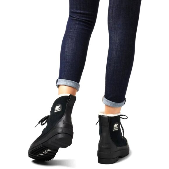SOREL Boots TIVOLI IV Womans 8 Fur Suede Leather Waterproof Shoes Outdoor Black - Picture 7 of 16